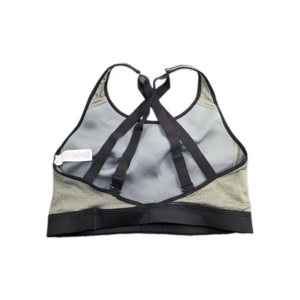 Nike Women’s Impact Strappy High Support Bra Gray Size L Activewear Gym Z2-90
